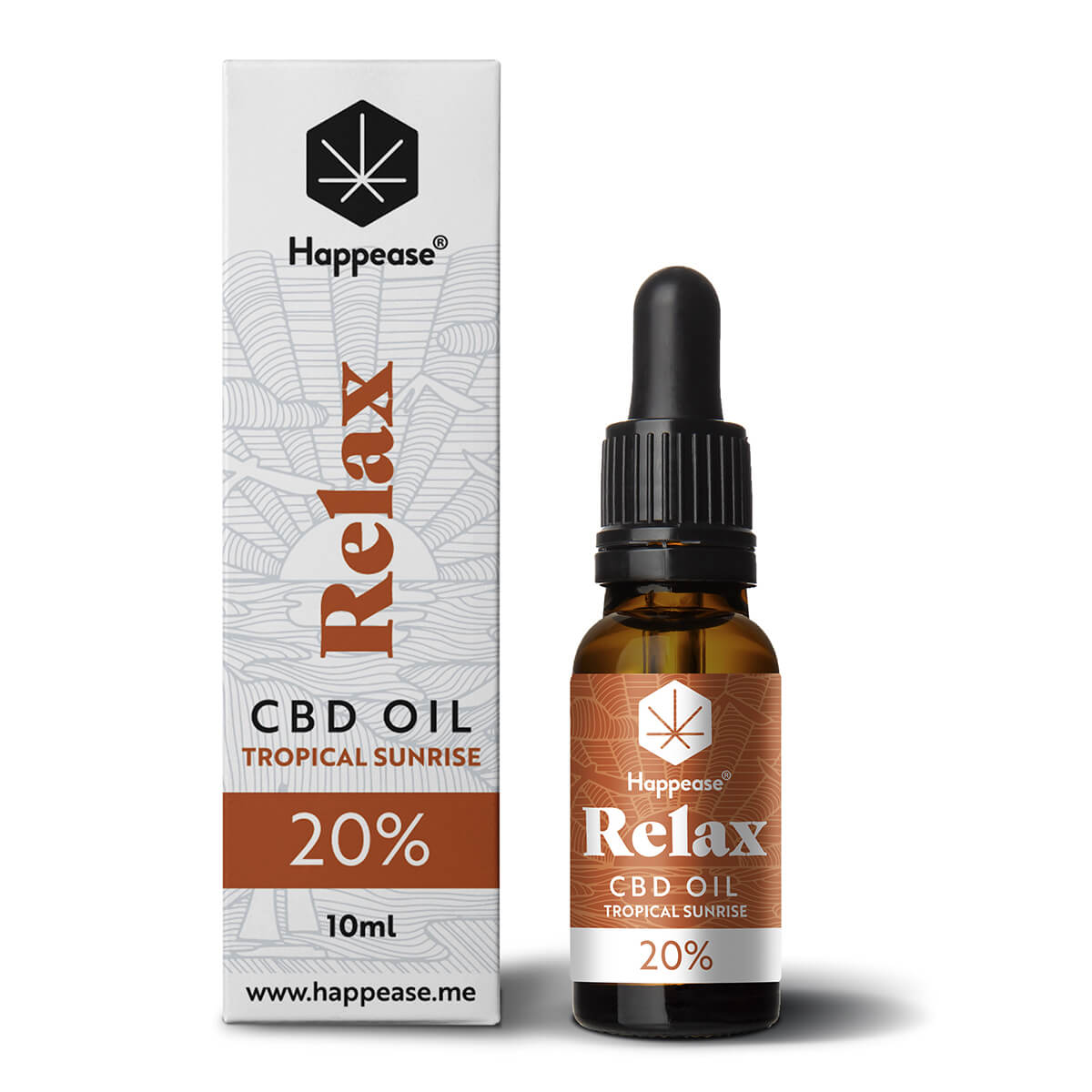 Happease – CBD Oil – Relax – Tropical Sunrise – 10ml