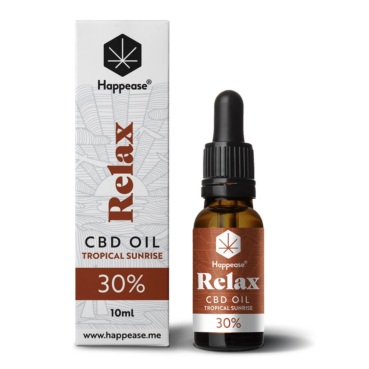 Happease – CBD Oil – Relax – Tropical Sunrise – 10ml