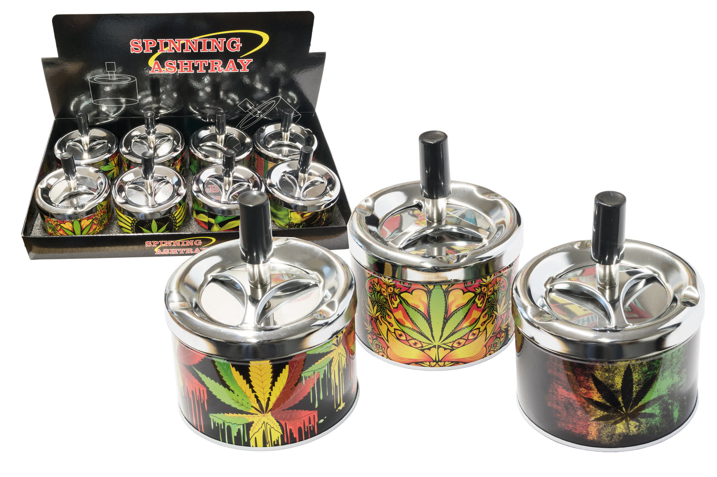 Asst Design Spinning Ashtray