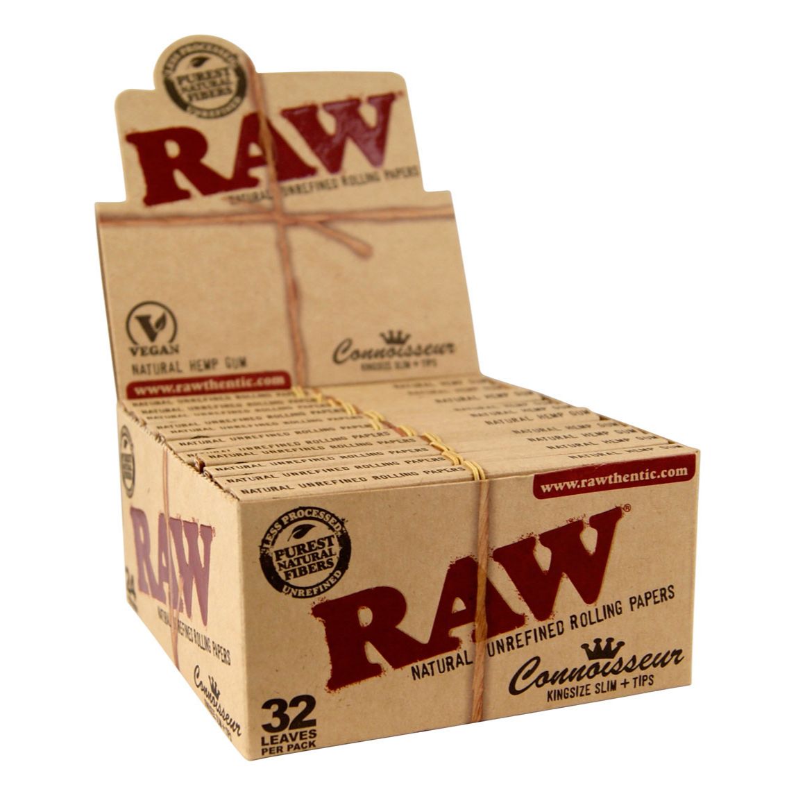 Raw Connoisseur KS Slim Rolling Papers + Tips