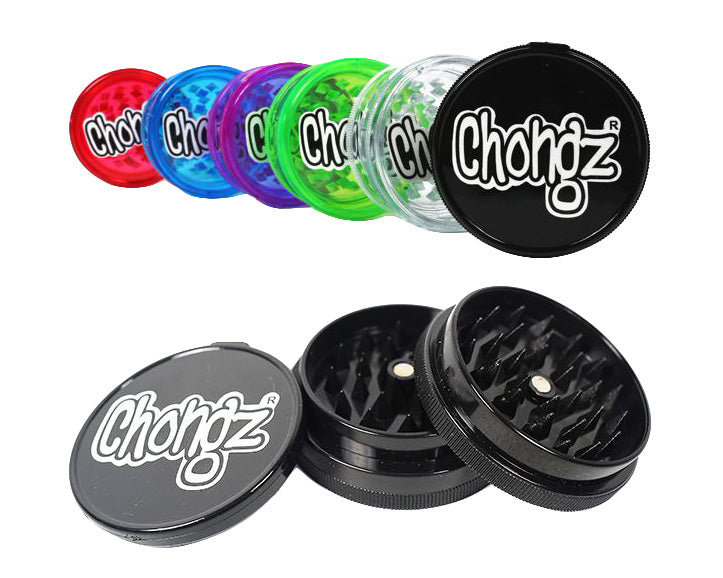 Chongz Asst Colour Plastic 60mm 3 part grinder