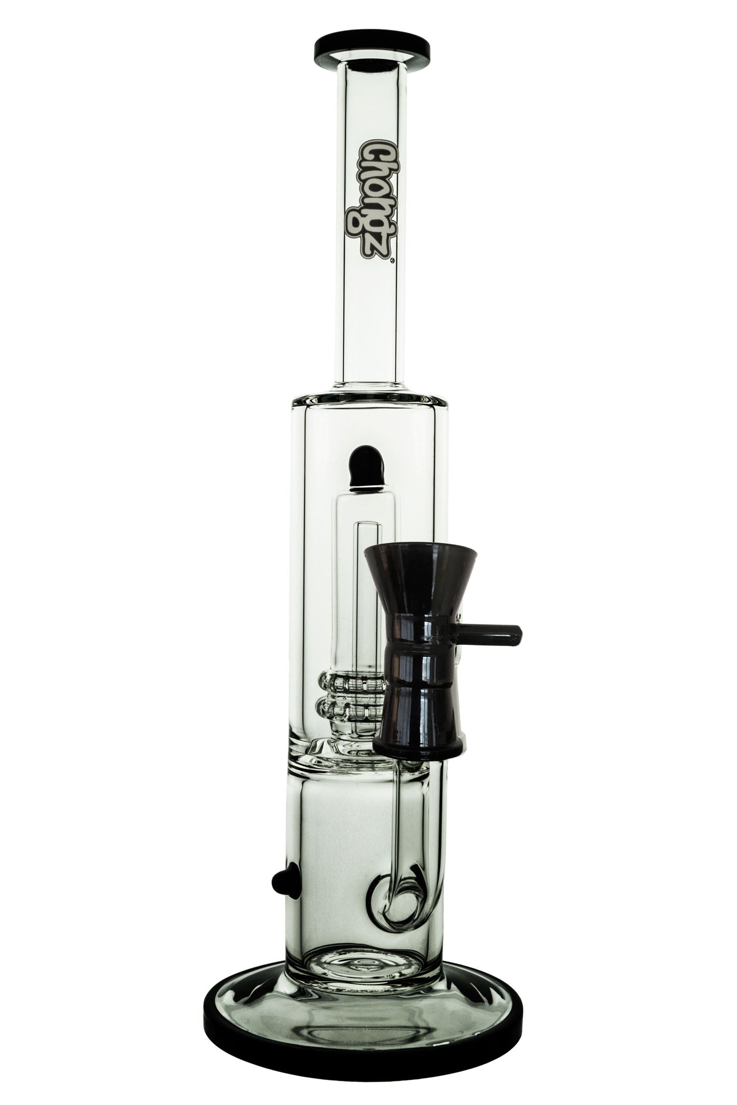 Glass Chongz "Dig" 30cm 2 system Waterpipe with blk accents