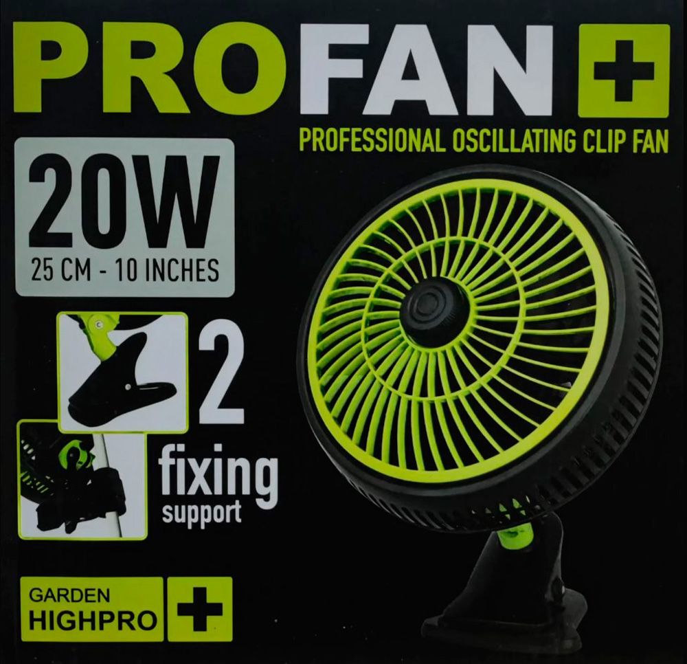 Garden Highpro Clip Fan rotative 2.0 de 25cm 20W