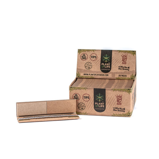 Plant of life unbleached rolling papers with tips