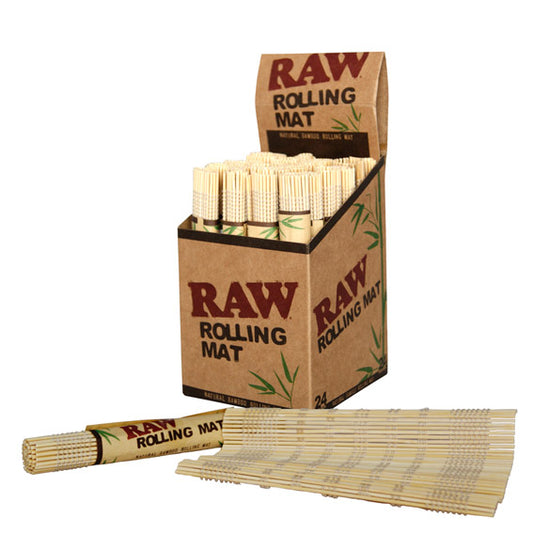 Raw Bamboo Rolling Mats - 24 pack
