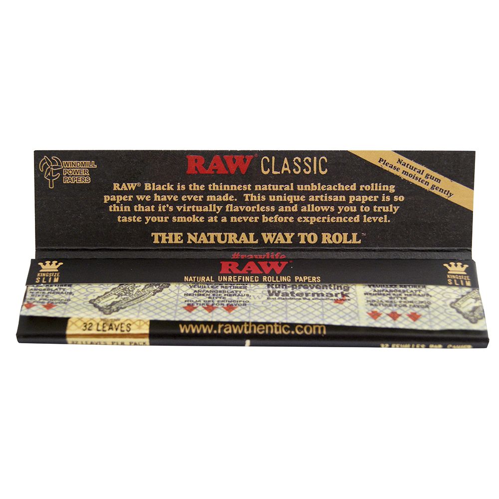 Raw Black King Size Slim Rolling Papers